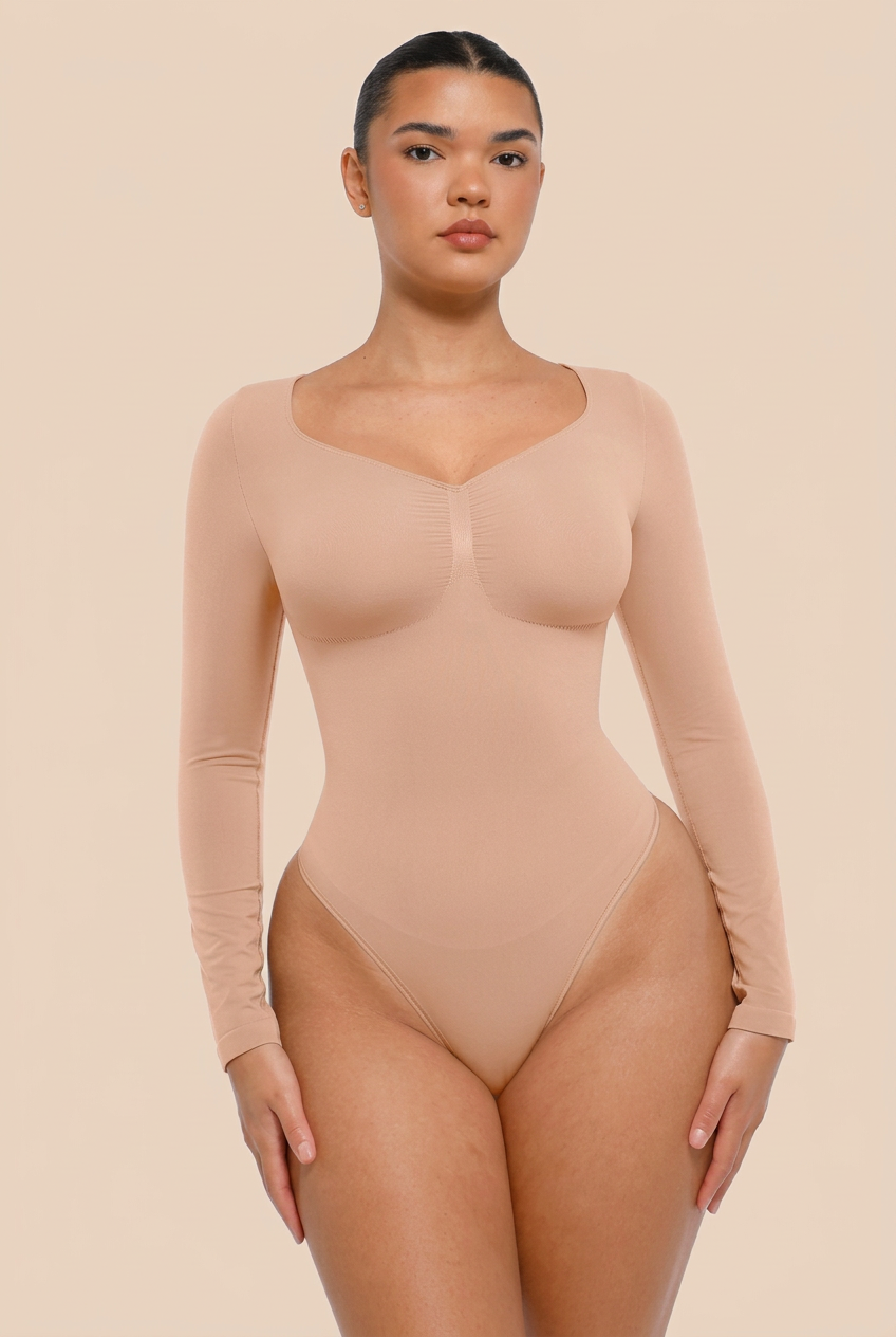 NUDE.WEAR | Long Sleeve Bodysuit - Caramel